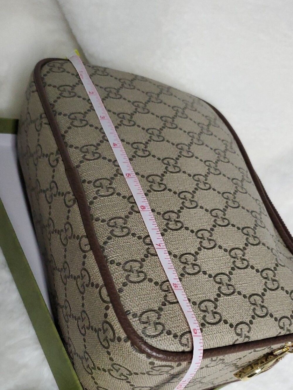 Brown GG Supreme Messenger with Green-Red Web Stripe - Picture 13 of 15